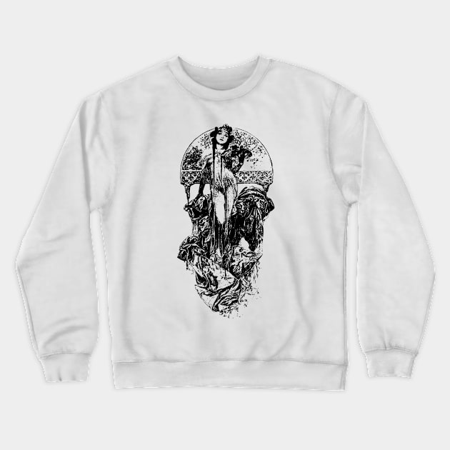 Art Deco Woman Crewneck Sweatshirt by OHH Baby